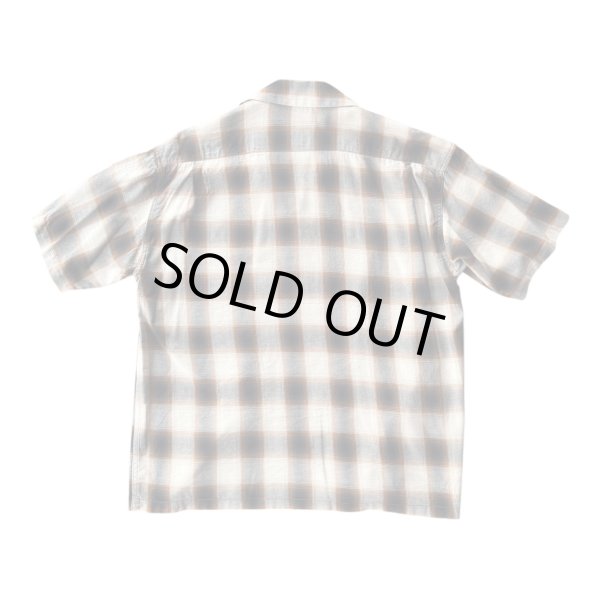 画像3: CUSHMAN クッシュマン　 OMBRE CHECK SHIRT    BROWN/WHITE (3)