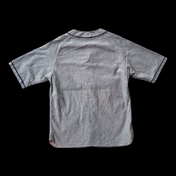 画像3: CUSHMANクッシュマン　COTTON FLANNEL BASEBALL SHIRT   MIX　GRAY / NAVY (3)