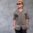 画像1: CUSHMANクッシュマン　COTTON FLANNEL BASEBALL SHIRT   MIX　GRAY / NAVY (1)