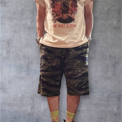 画像1: CUSHMAN（クッシュマン）ＭＩＮＩ　ＰＩＬＥ　ＳＷＥＡＴ　ＳＨＯＲＴＳ　スウェットショートパンツ　タイガーカモ