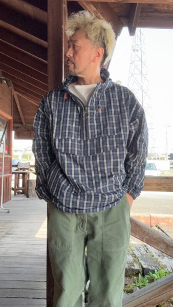 画像8: GYPSY&SONS ESTEL CHECK DEW PARKA NAVY (8)