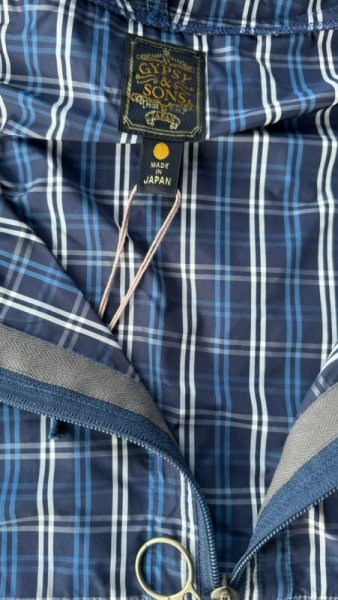 画像4: GYPSY&SONS ESTEL CHECK DEW PARKA NAVY (4)