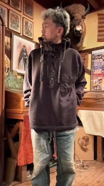 画像9: GYPSY&SONS 80 HIMALAYA HOODIE BLACK ブラック (9)