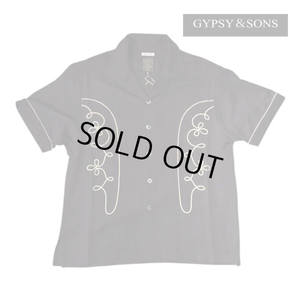 画像1: GYPSY＆SONS　EMBROID RODEO SHIRTS  BLACK (1)