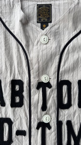 画像4: GYPSY＆SONS　O.T.BASE BALL SHIRTS　OFF　STRIPE (4)
