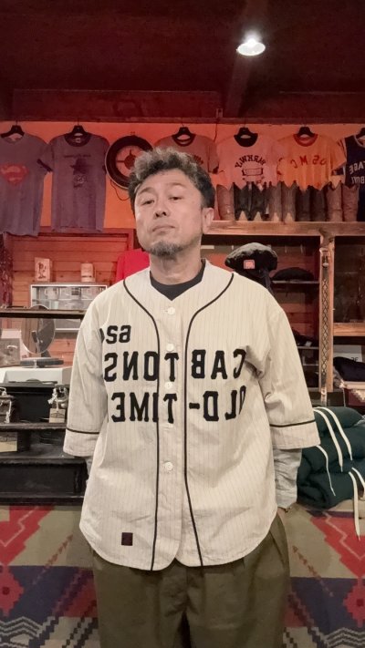 画像2: GYPSY＆SONS　O.T.BASE BALL SHIRTS　OFF　STRIPE