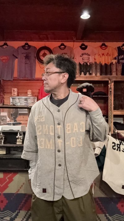 画像1: GYPSY＆SONS　O.T.BASE BALL SHIRTS　GRAY