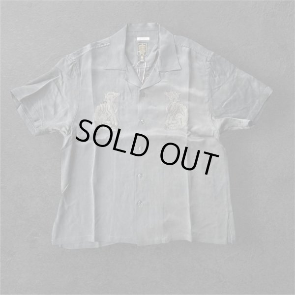 画像2: GYPSY＆SONS　M.O.G.ENBROID SUKA SHIRTS  CHARCOAL/BLACK (2)