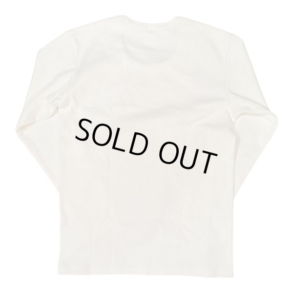 画像2: HIGHWAY NINE　ハイウェイナイン　U-NECK RIB　L/S　Tee　WHITE (2)