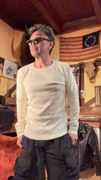 画像5: HIGHWAY NINE ハイウェイナイン C-NECK ハニカムサーマルL/S Tee NATURAL ナチュラル (5)