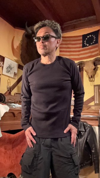 画像5: HIGHWAY NINE ハイウェイナイン C-NECK RIB L/S Tee BLACK ブラック (5)