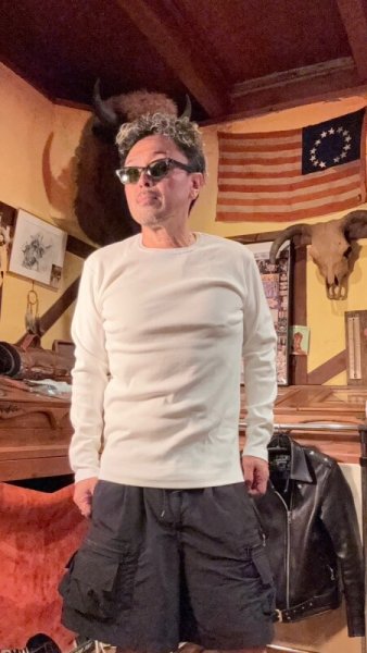 画像5: HIGHWAY NINE ハイウェイナイン C-NECK RIB L/S Tee WHITE (5)