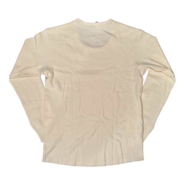 画像2: HIGHWAY NINE　ハイウェイナイン　U-NECK ハニカムサーマルL/S　Tee　NATURAL　ナチュラル (2)