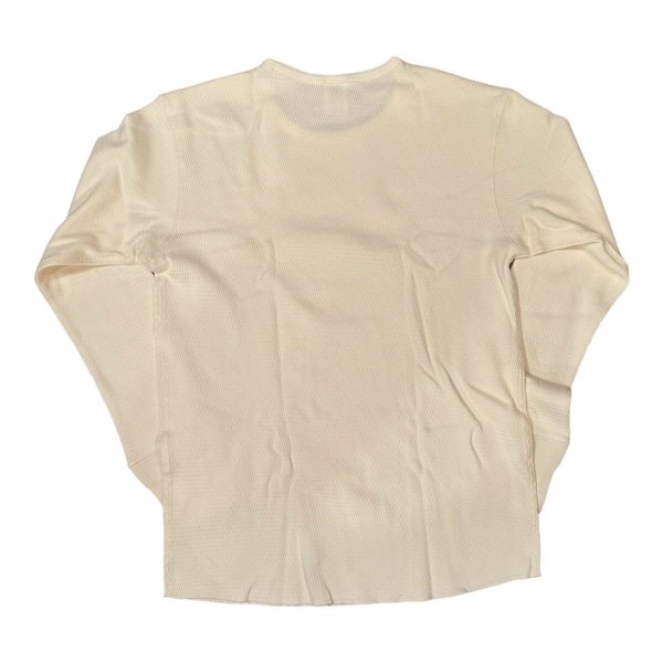 画像2: HIGHWAY NINE ハイウェイナイン C-NECK ハニカムサーマルL/S Tee NATURAL ナチュラル (2)