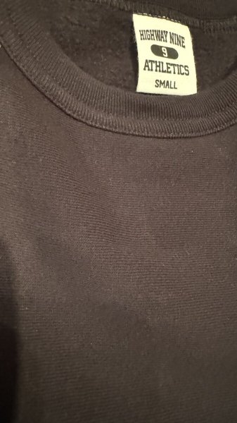画像5: HIGHWAY NINE ハイウェイナイン 9oz 裏起毛 CREW BLACK (5)