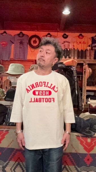 画像10: HIGHWAY NINE ハイウェイナイン  10/-TENJIKU ROUGH FIT FOOT BALL PRINT TEE CALIFORNIA WHITEホワイト/BLACKブラック (10)