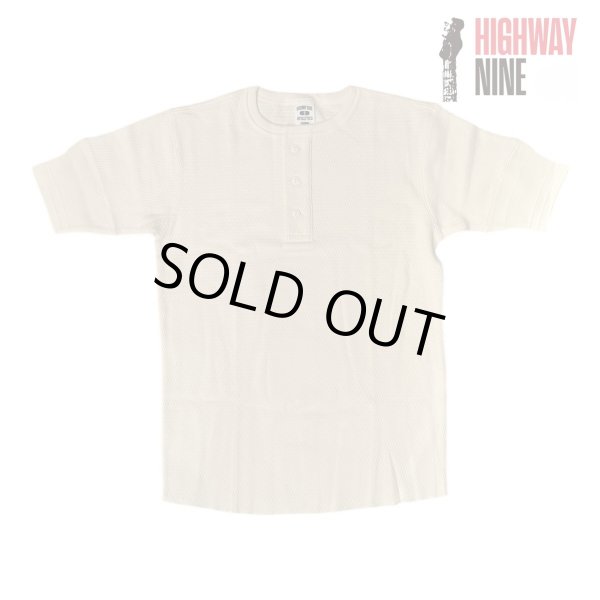 画像1: HIGHWAY NINE ハイウェイナイン HENRY-NECK ハニカムサーマルS/S Tee NATURAL ナチュラル (1)