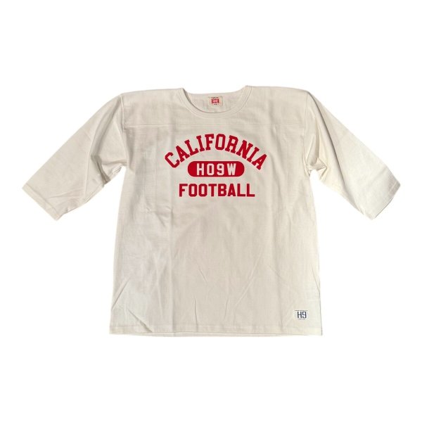 画像2: HIGHWAY NINE ハイウェイナイン  10/-TENJIKU ROUGH FIT FOOT BALL PRINT TEE CALIFORNIA WHITEホワイト/BLACKブラック (2)