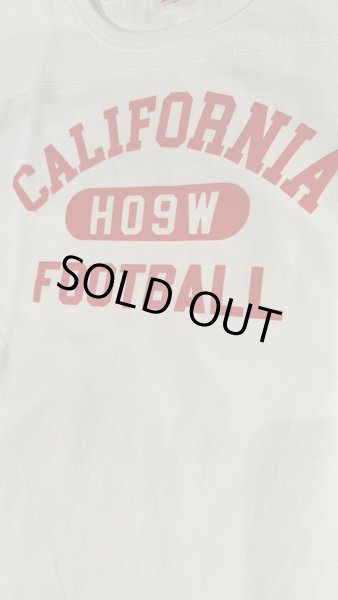 画像3: HIGHWAY NINE　ハイウェイナイン　 10/-TENJIKU ROUGH FIT FOOT BALL PRINT TEE　CALIFORNIA　WHITEホワイト/BLACKブラック (3)
