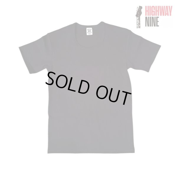 画像1: HIGHWAY NINE　ハイウェイナイン　U-NECK RIB　S/S　Tee　BLACK (1)