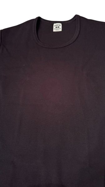画像3: HIGHWAY NINE ハイウェイナイン U-NECK RIB S/S Tee BLACK (3)