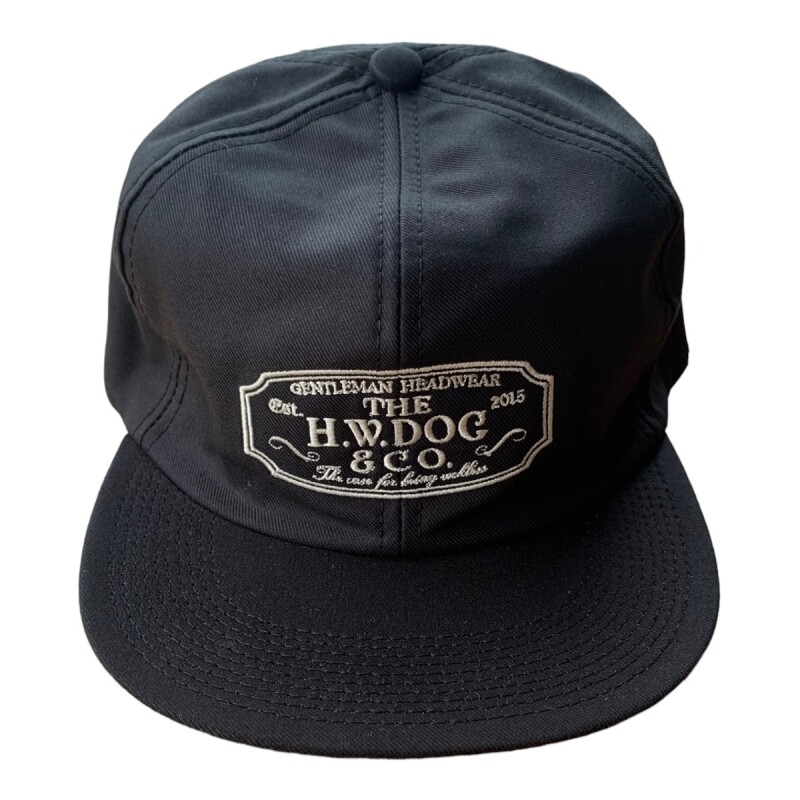 H.W.DOG&CO TRUCKER CAP 23SS ブラック 刺繍ロゴ ザエイチダブリュー