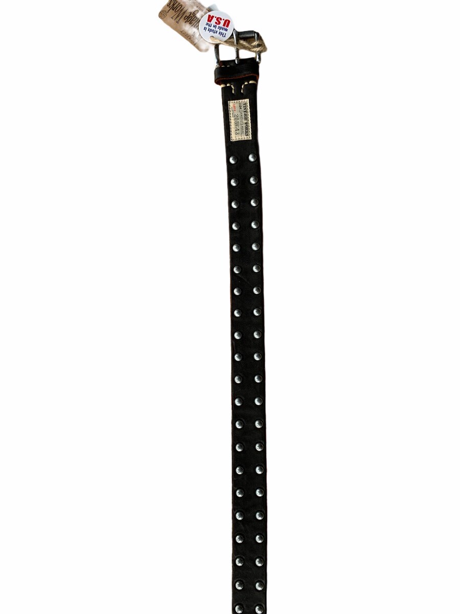 VintageWorks ヴィンテージワークス ＢＥＬＴ スタッズベルト BLACK茶芯 - PHILLIP66