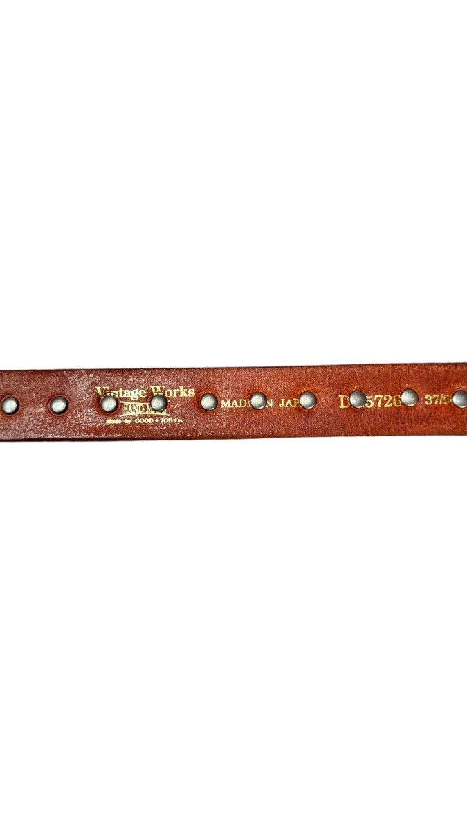 ビンテージワークス　Vintage Works コンチョ　ベルト　茶芯 VintageWorks ヴィンテージワークス 8角バックルコンチョベルト
