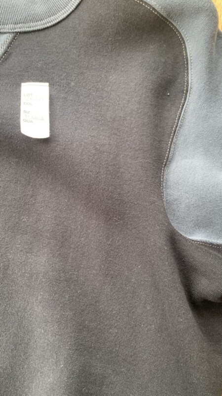 CUSHMAN(クッシュマン）TWO TONE FREEDOM SLEEVE SWEATブラック