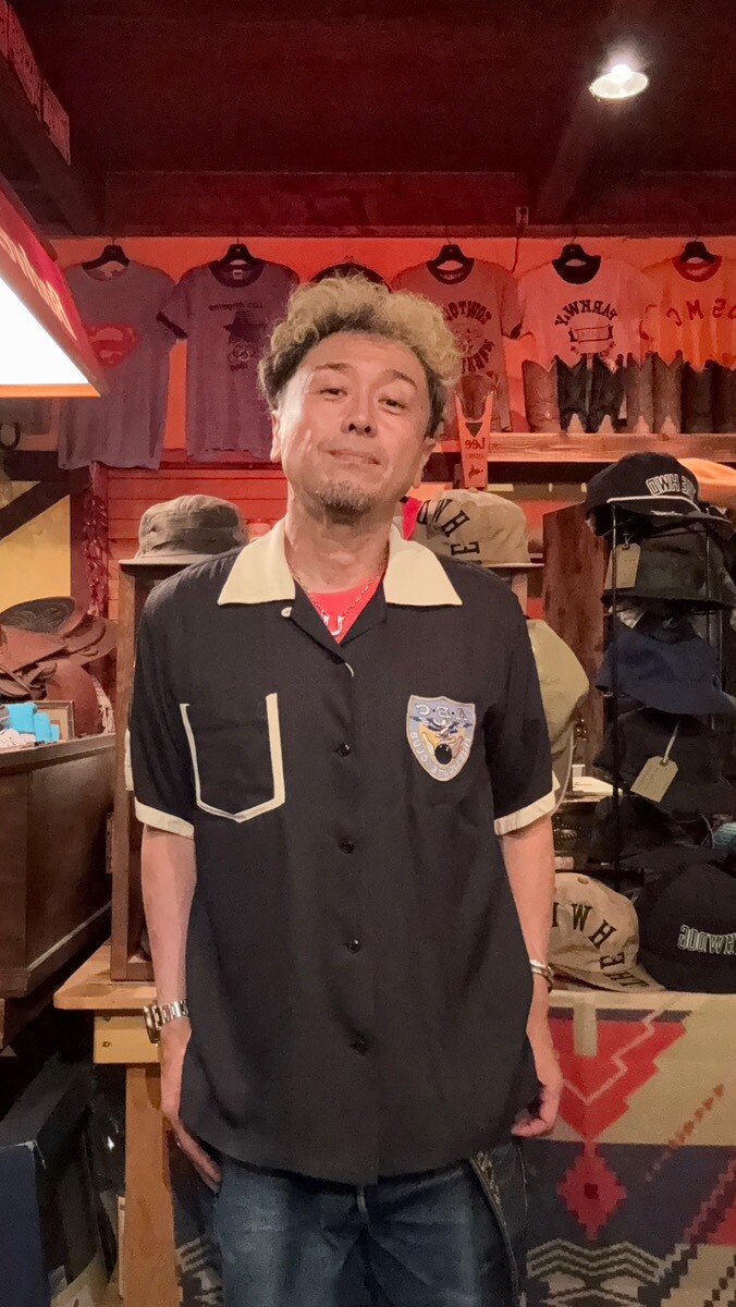 CUSHMAN クッシュマン レーヨン 開襟 ボーリングシャツ XLサイズ CUSHMAN クッシュマン RAYON BOWLING SHIRT OKINAWA レーヨン