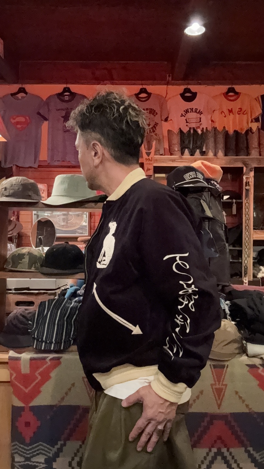 GYPSY & SONS ジプシーアンドサンズ M.O.GOD SUKA JK(velveteen) BLACK