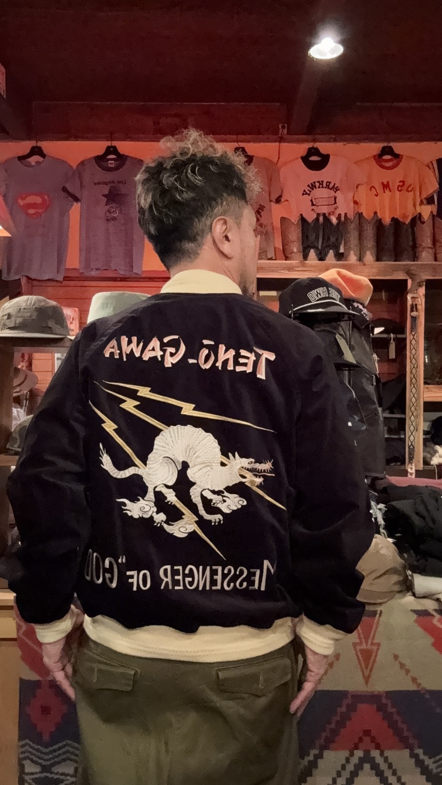 GYPSY & SONS ジプシーアンドサンズ M.O.GOD SUKA JK(velveteen) BLACK